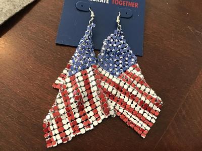 New Mesh Stars and Stripes Earrings