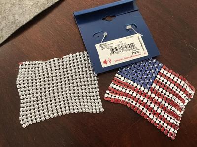 New Mesh Stars and Stripes Earrings