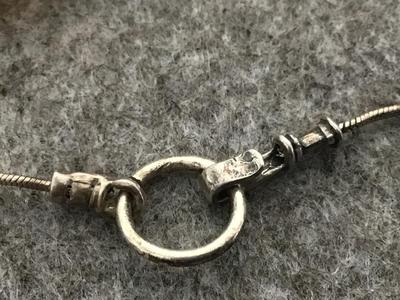 Sterling Brown Frosted Glass Necklace Vintage