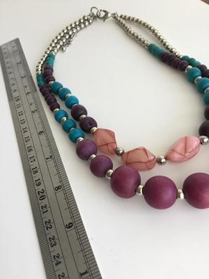 Beautiful colorful 2 layer fashion necklace