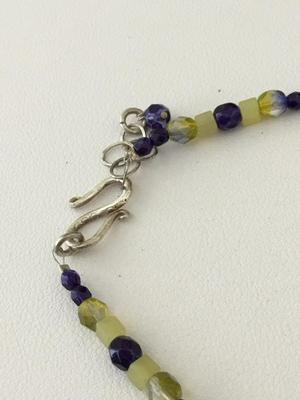 Vintage green and blue beaded necklace