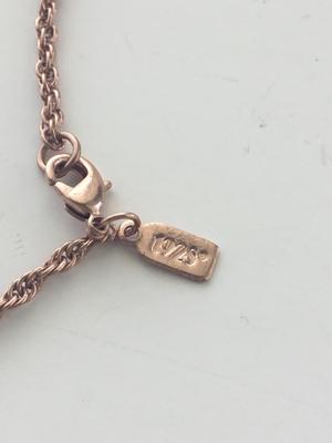 Beautiful 1928 marked cross rose gold necklace