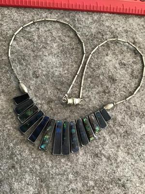 Vintage tube bead Shell Necklace