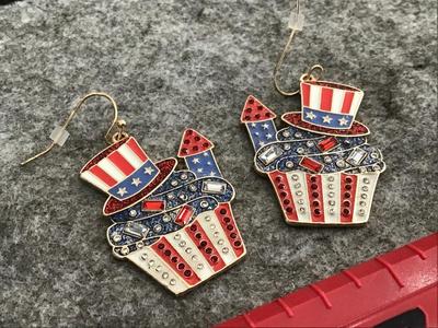 Uncle Sam Earrings Large Statement