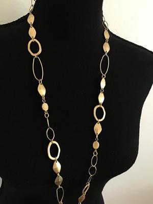 Brushed Gold Tone Chicos Necklace