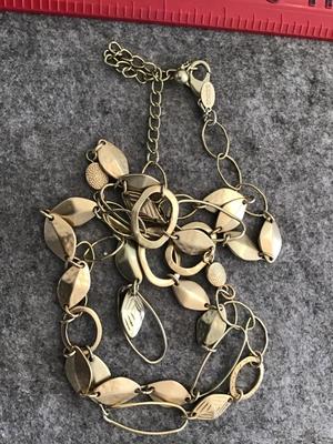 Brushed Gold Tone Chicos Necklace