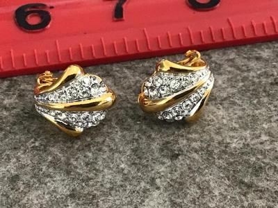 Joan Rivers Rhinestone Earrings Vintage