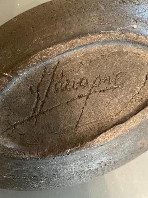 Four signed pottery pieces