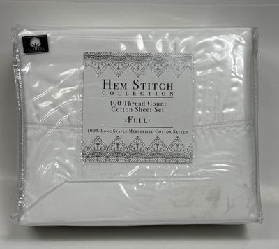Hem Stitch Collection Full Cotton sheet set NEW