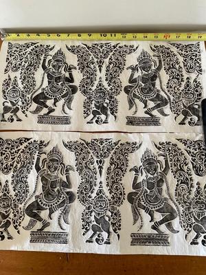 Raised block art on paper
