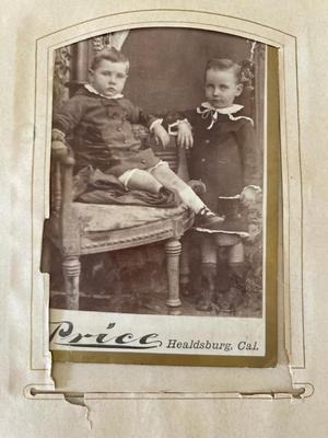Antique leather raised embossed photo album