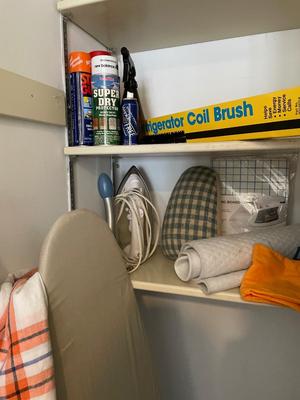 Closet of cleaning supplies
