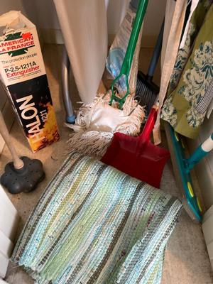 Closet of cleaning supplies