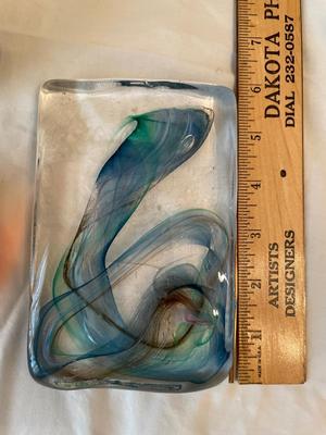 Kosta Boda (Erik Hoglund) orange bull bowl,signed art glassm