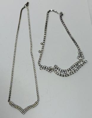 Vintage Pair of Rhinestone Necklaces