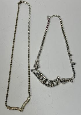 Vintage Pair of Rhinestone Necklaces