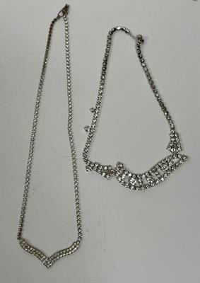 Vintage Pair of Rhinestone Necklaces
