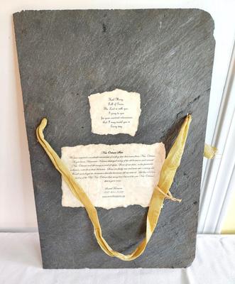 Lot #1 Antique Slate Artwork - Madonna & Child