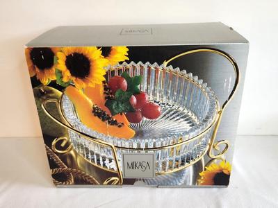 Lot #5 Mikasa Crystal Hostess Bowl - new in box