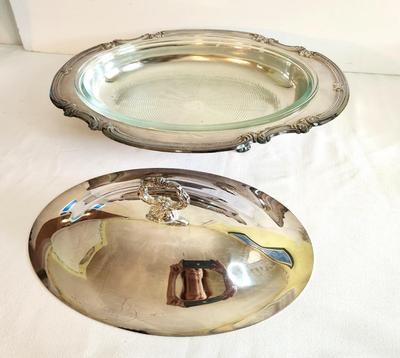Lot #9 Kent Silversmiths Covered Casserole with Lid - Silverplate