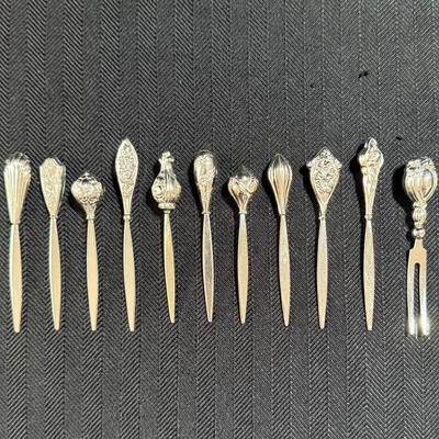 11 Sterling Silver Cocktail Picks (K-HS)