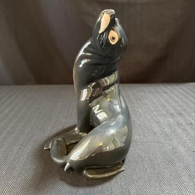 Two Bing & Grondahl Figurines: “Seal” and “Girl with Doll” (O-HS)