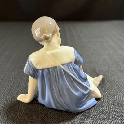Two Bing & Grondahl Figurines: “Seal” and “Girl with Doll” (O-HS)