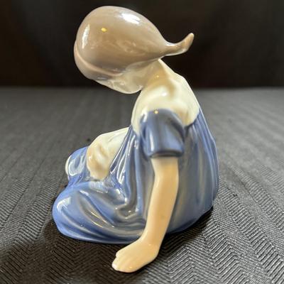 Two Bing & Grondahl Figurines: “Seal” and “Girl with Doll” (O-HS)