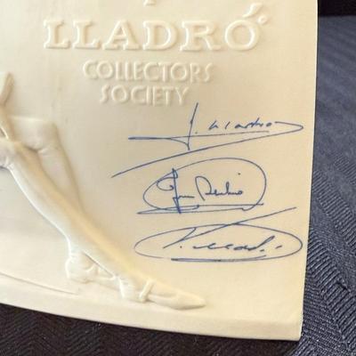 Three Lladro Figurines & Collector’s Society Plaque (O-HS)