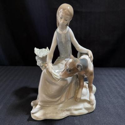Three Lladro Figurines & Collector’s Society Plaque (O-HS)