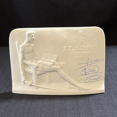 Three Lladro Figurines & Collector’s Society Plaque (O-HS)