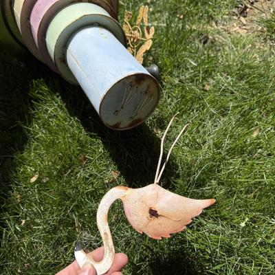 P. Atwood Birdhouses with Two Rebar Flamingos (G-HS)