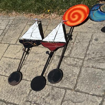 Frederick Prescott Kinetic Sailboat Sculpture (G-HS)