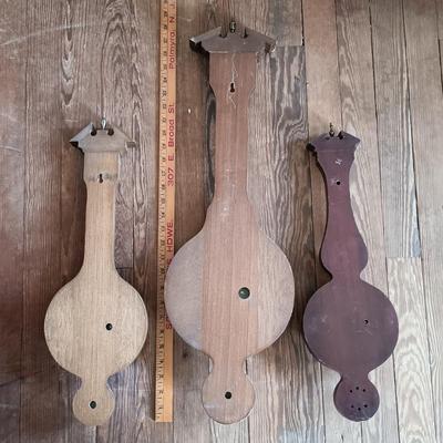 LOT 684: Set of (3) Banjo Style Barometers