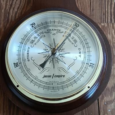 LOT 684: Set of (3) Banjo Style Barometers