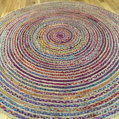 Round Rainbow Rag Rug by Orient Originals, 6’ (GB-HS)