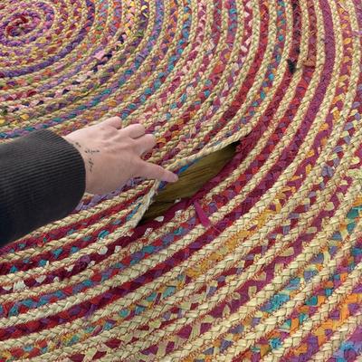 Round Rainbow Rag Rug by Orient Originals, 6’ (GB-HS)