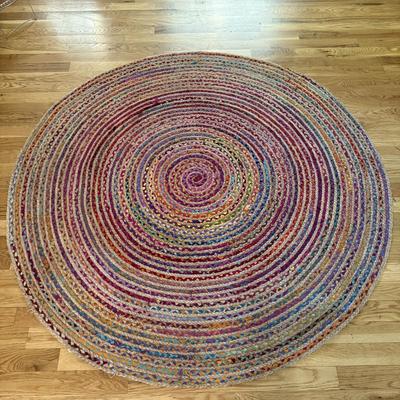 Round Rainbow Rag Rug by Orient Originals, 6’ (GB-HS)