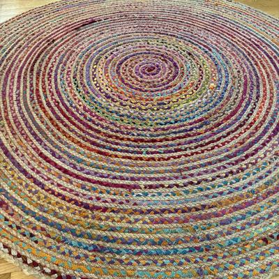 Round Rainbow Rag Rug by Orient Originals, 6’ (GB-HS)