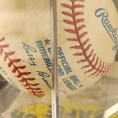 Damon Buford Baltimore Orioles OMLB Signed Autographed Baseball In Collectors Case