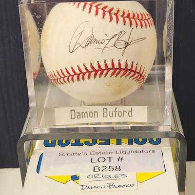 Damon Buford Baltimore Orioles OMLB Signed Autographed Baseball In Collectors Case