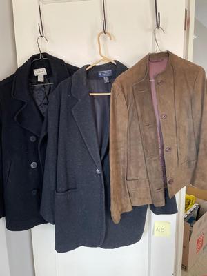 Three coats, Abercrombie Fitch, L L Bean, suede