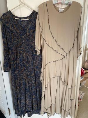 Vintage dresses size 1 Look, size 8 paisley
