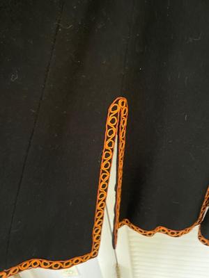 Long tailored wool vest with stunning embroidery