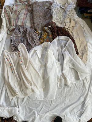 Ten blouses, assorted sizes and designers!