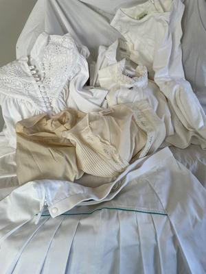 Tennis dress and skirt, blouses and night giwn