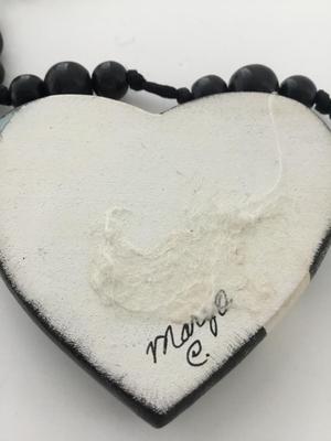Mary vintage handmade marked ribbon necklace