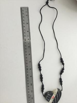 Mary vintage handmade marked ribbon necklace