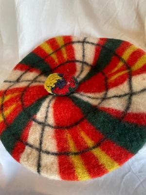 Plaid beret and assorted