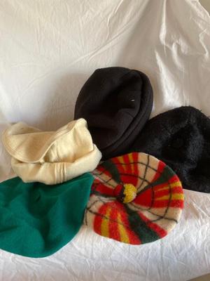 Plaid beret and assorted